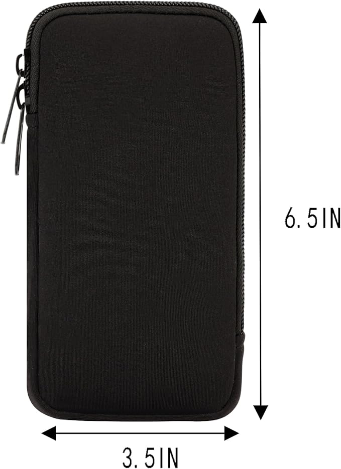 Koikyu Tampon Storage Bag, Neoprene Tampon Organizer Case with Zipper Small Pouch for Feminine Products Portable Period Bags for Women,Ladies (Black)