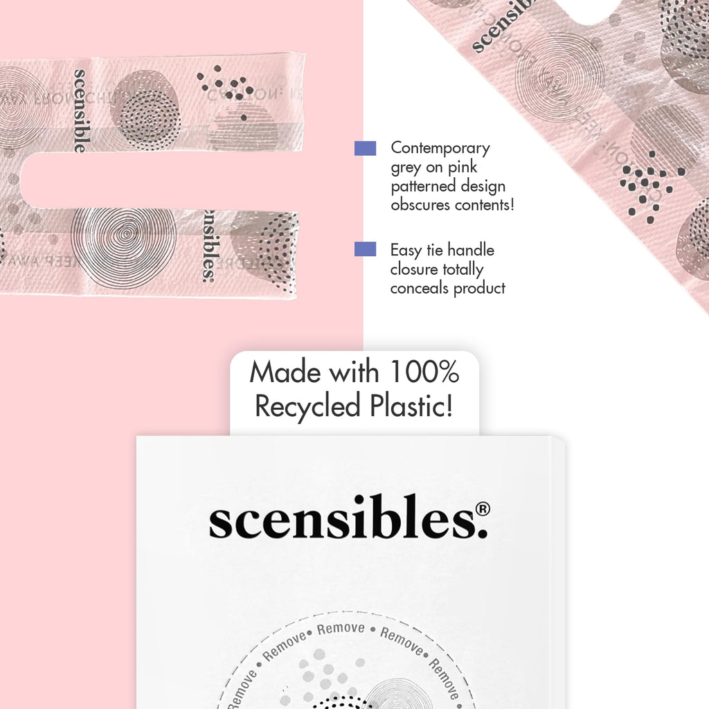 Scensibles Disposal Bags for Menstrual Care Products - (50 x 12) ct Refill Box - for Disposal of Tampons, Pads, Panty Liners, Hygiene Products