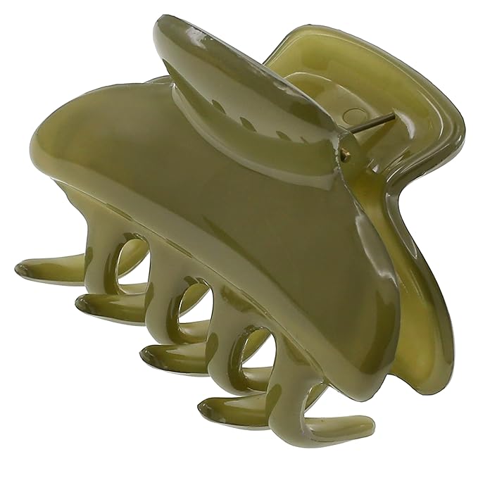 Camila Paris CP3552 French Hair Clip for Women, Small, Green 2.5 Inch Girls Hair Claw Clips Jaw Fashion Durable Styling Hair Accessories for Women, Strong Hold No Slip Grip, Made in France