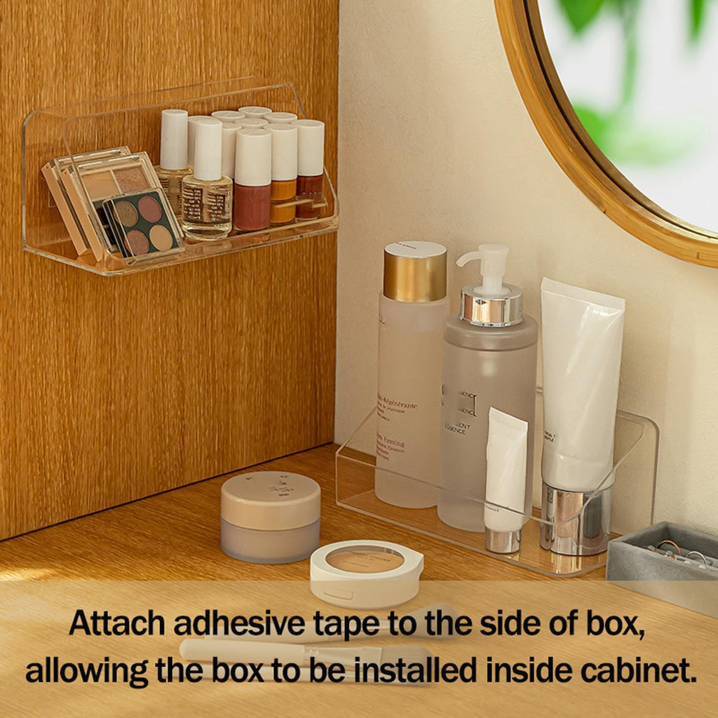 MORNITE Medicine Cabinet Organizer Shelf, Vanity Trays for Bathroom Counter, Cosmetic Storage Tray, Makeup Organizer, Beauty Organizer