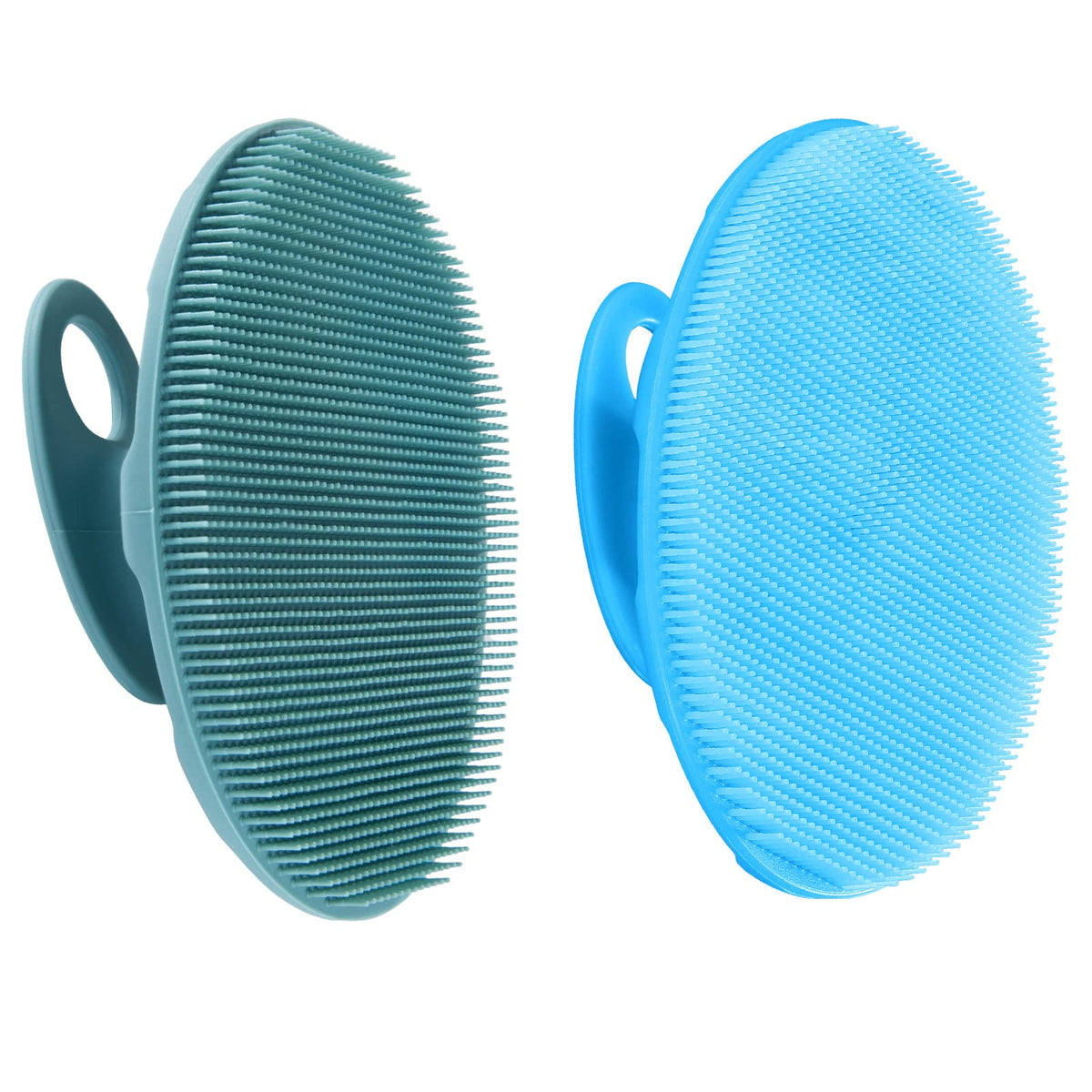 INNERNEED Silicone Body Cleansing Brush Exfoliating Scrubber, Dark Green