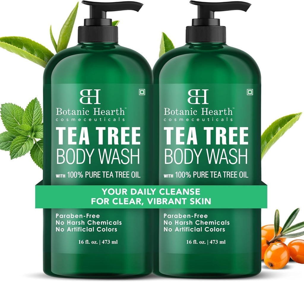 Botanic Hearth Tea Tree Body Wash - 16 Fl oz Pack of 2