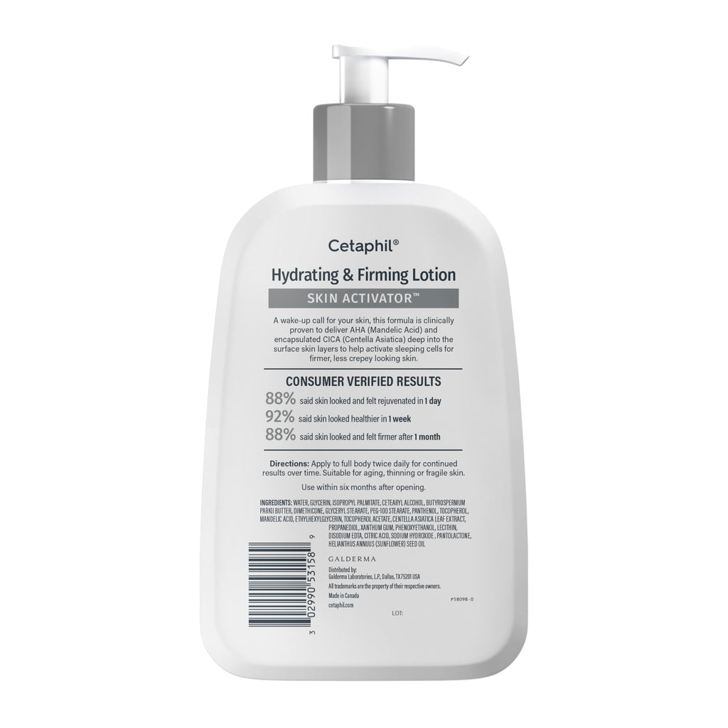 Cetaphil Skin Activator Firming Body Lotion, AHA & CICA, 16oz