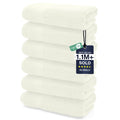DAN RIVER 6-Pack Premium Hand Towels (16x28 Inches) - 100% Cotton, Ultra Soft, Lightweight, Highly Absorbent Towels for Bathroom, Spa, Gym, Salon, Hotel, and Travel - Opal Blue