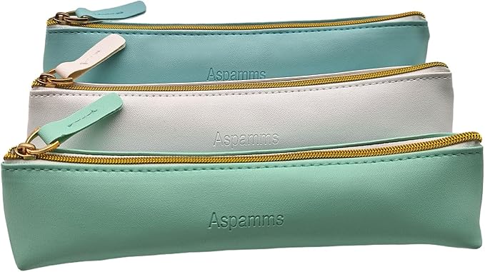 Aspamms 3PCS Small Makeup Bag for Purse, Mini Portable Cosmetic Bag for Women, Coin Purse Lipstick Cosmetic Accessories Leather Organizer, Small Travel Kit Storage Pouch