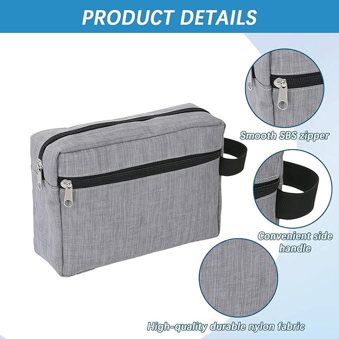 Orepzinc 8 PCS Travel Toiletry Bag for Women and Men, Travel Pouch, Large Shaving Bag, Portable Grooming Bags, Foldable Storage Bags with Handle for Cosmetics Toiletries Tools, 4 Colors