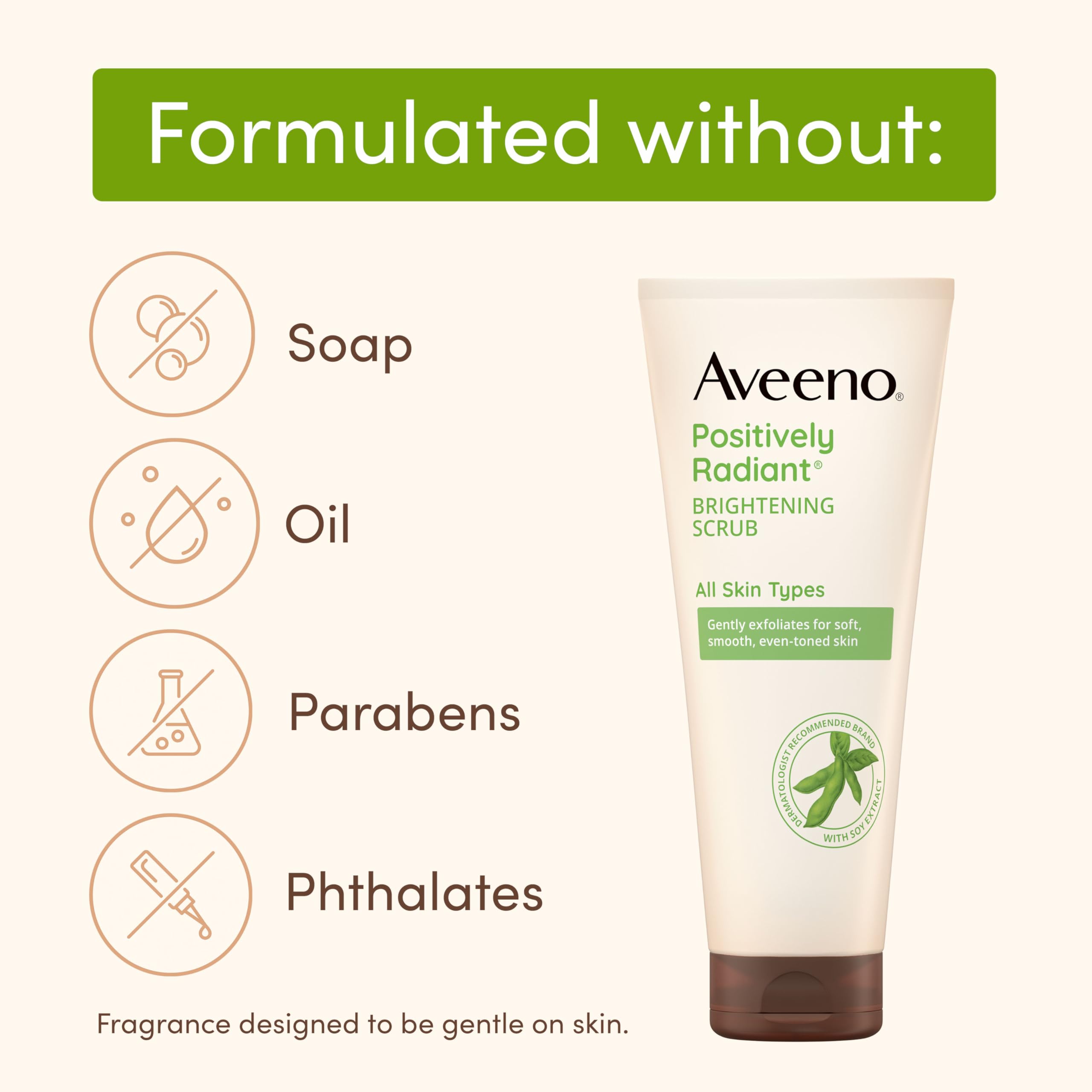 Aveeno Positively Radiant Exfoliating Daily Facial Scrub, 2 oz