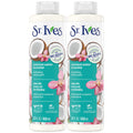 St. Ives Body Wash, Coconut Water & Orchid Hydrating Shower Gel 2-Pack, 100% Natural Extracts, Cruelty-Free, 22 Oz Ea