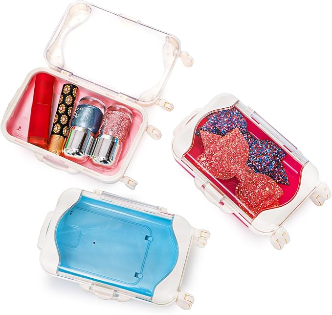 Yopay 12 Pack Mini Suitcase Candy Box, Tiny Gift Packaging Box for Girls Birthday Party, Wedding, Family Vacation, Jewelry, False Eyelashes Storage, 6Color