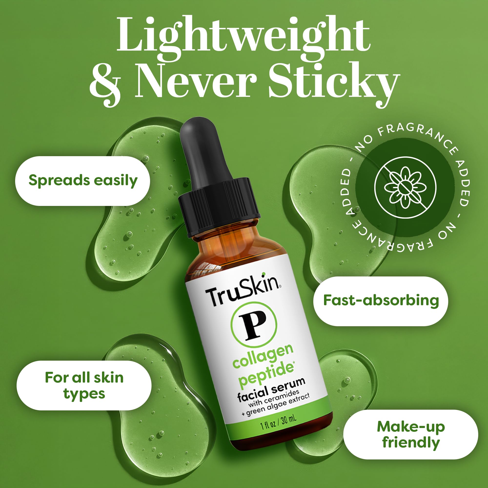 TruSkin Peptide Serum for Face with Tripeptide-29 & Ceramides, 1 fl oz