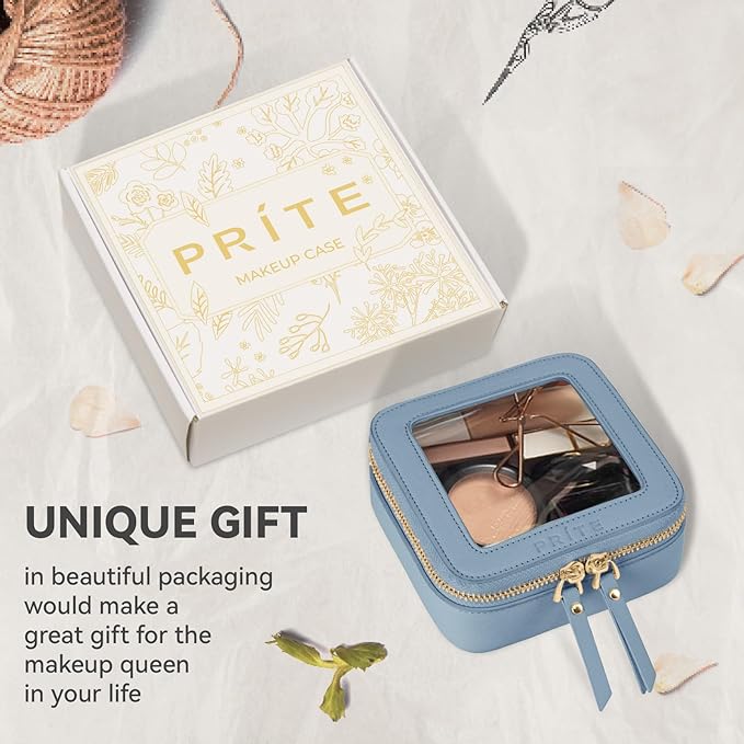 Prite Clear Makeup Bag Small Travel Cosmetic Case Toiletry Bag for Women