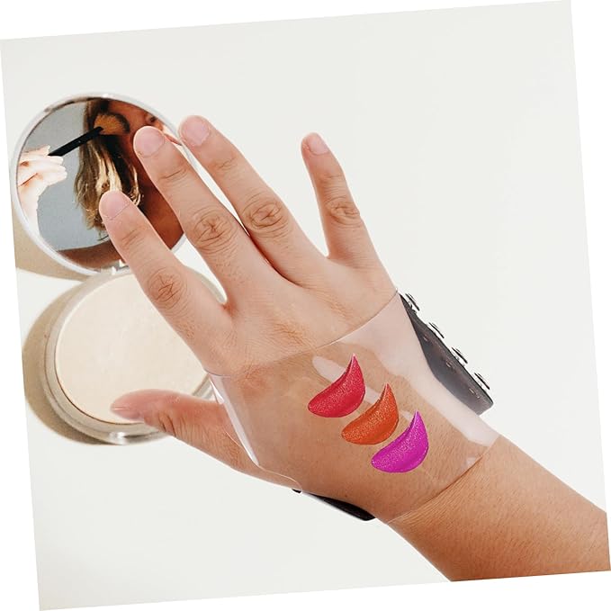PACKOVE Makeup Mixing Palette Hand Tray for Foundation Concealer and Lipstick Pu Cosmetic Plate for Professionals and Home Use Easy to Clean and Portable