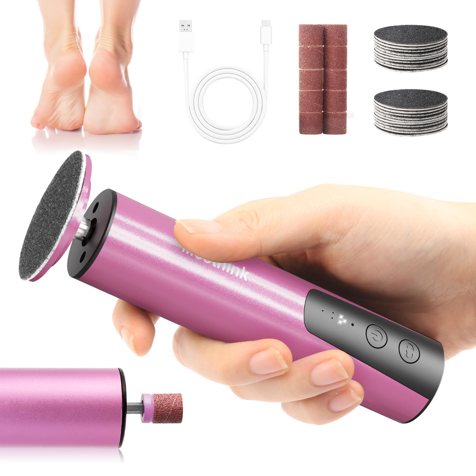 Electric Foot Callus Remover 6 Speed Adjustable for Women Mom Lover