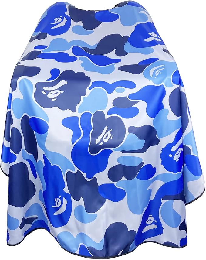 Barbohoo Barber Cape for Men Professional Hair Cutting Salon Cape with Snap Closures Waterproof Large Hairdressing Styling Cape Gown for Barber- 63”× 56” (New Camouflage D)
