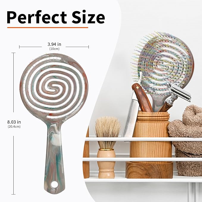 BLUSHMARKS Detangling Wet Hair Brush for Thin or Straight Hair, Vented Detangler Hairbrush with Double-Layered Ultra and Soft-Nylon Bristles for Wet or Dry Hair, Gift for Women Girls Kids