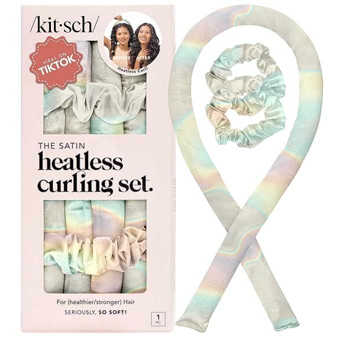 Kitsch Satin Heatless Curls Overnight Set - Aura