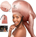 Bonnet Hair Dryer,Hooded Dryer Bonnet,Hair Dryer Hooded Diffuser Cap for Curly,Speeds Up Drying Time,Safety Deep Conditioning,Styling,Curling At Home(Pink)