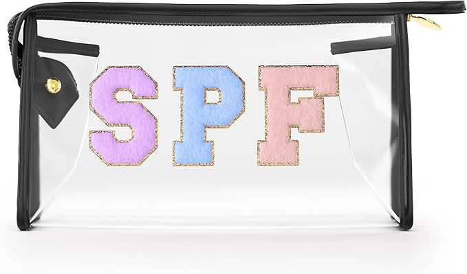 Clear Sunscreen Bag, Waterproof Makeup & Toiletry Pouch for Travel Beach