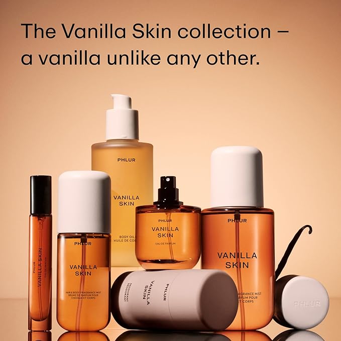 PHLUR Vanilla Skin Body Oil, 4 Oz – Vanilla, Pink Pepper & Sandalwood