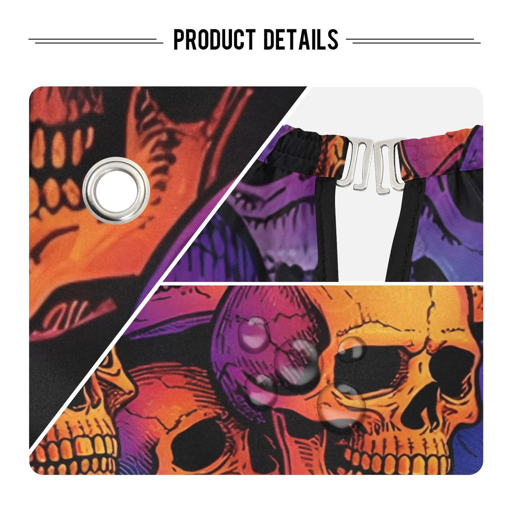 ALAZA Skull Pattern Barber Cape for Men Women, Waterproof Haircut Apron Beard Shaving Bib Hair Cutting Cloth 55 x 65 Inch