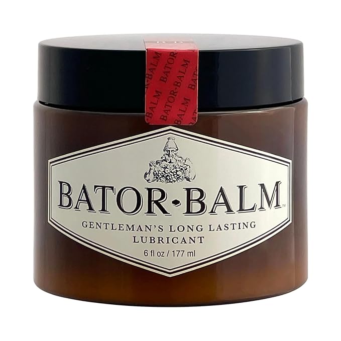 Bator Balm (Regular) Premium Oil-Based Personal Lubricant for Men - Long Lasting, No Drying Out, Easy Clean Up, Moisturizing 6oz