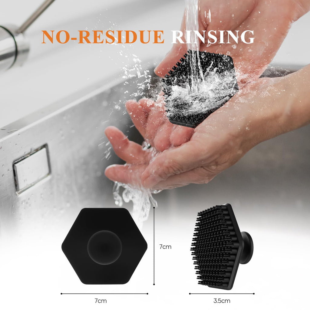 VWMYQ Silicone Face Scrubber for Men, Gentle Exfoliator Pad & Massager, Facial Cleansing Brush Silicone Face Wash Brush Removes Dead & Dry Skin