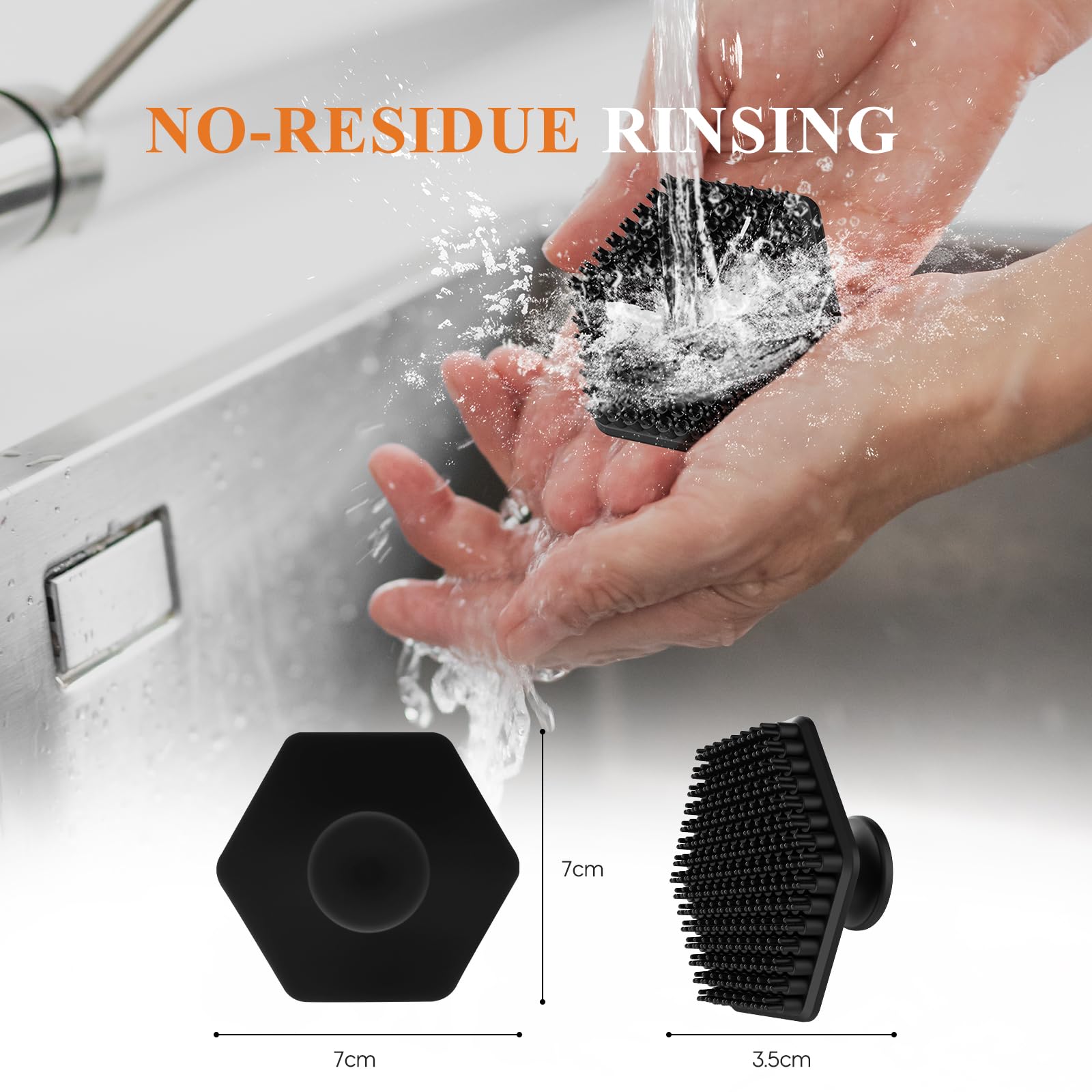 VWMYQ Silicone Face Scrubber for Men, Gentle Exfoliator Pad & Massager, Facial Cleansing Brush Silicone Face Wash Brush Removes Dead & Dry Skin