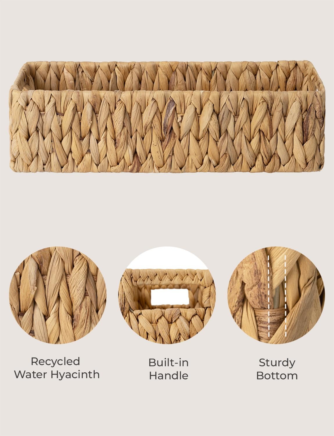 StorageWorks Toilet Paper Basket, Small Bathroom Basket Organizer