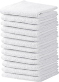 Towel and Linen Mart White Salon Towels, Pack of 12 (Not Bleach Proof, 16 x 27 Inches) Highly Absorbent Towels for Hand, Salon, Gym, Beauty, Spa, and Home Hair Care (White)