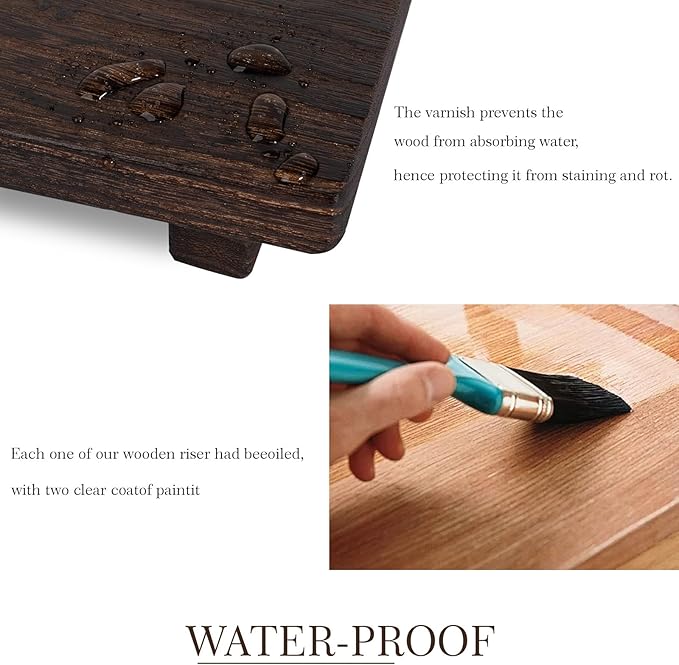 Wood Bathroom Tray Farmhouse Decor Kitchen Soap Holder, 11.8"x7" Dark Brown