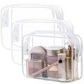 PACKISM TSA Approved Toiletry Bag - Clear Makeup Bag for Travel, White