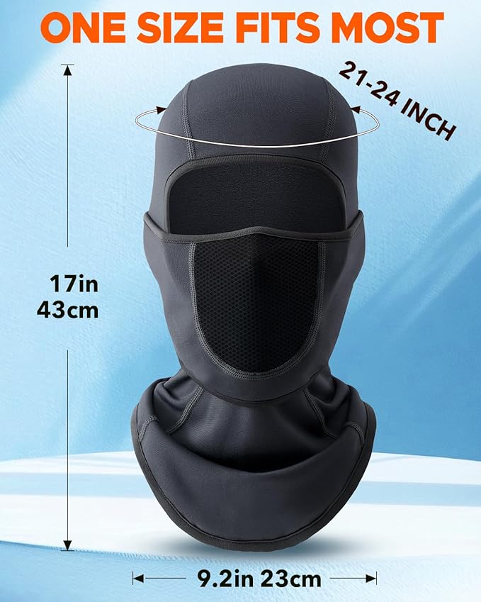 Balaclava Face Ski Mask with Movable Deisgn for Men Women-Fleece Winter Face Covering for Cold Weather Skiing Outdoor Work
