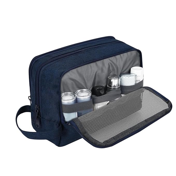 WANDF Travel Toiletry Bag for Men, Small Dopp Kit for Toiletries