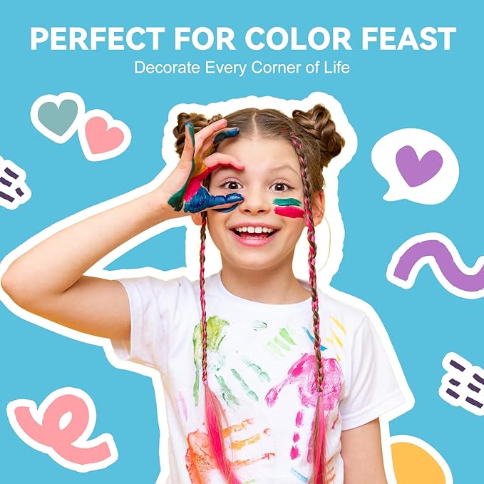 HOYOLS Colorful Mini Rubber Bands, Hair Ties for Braids