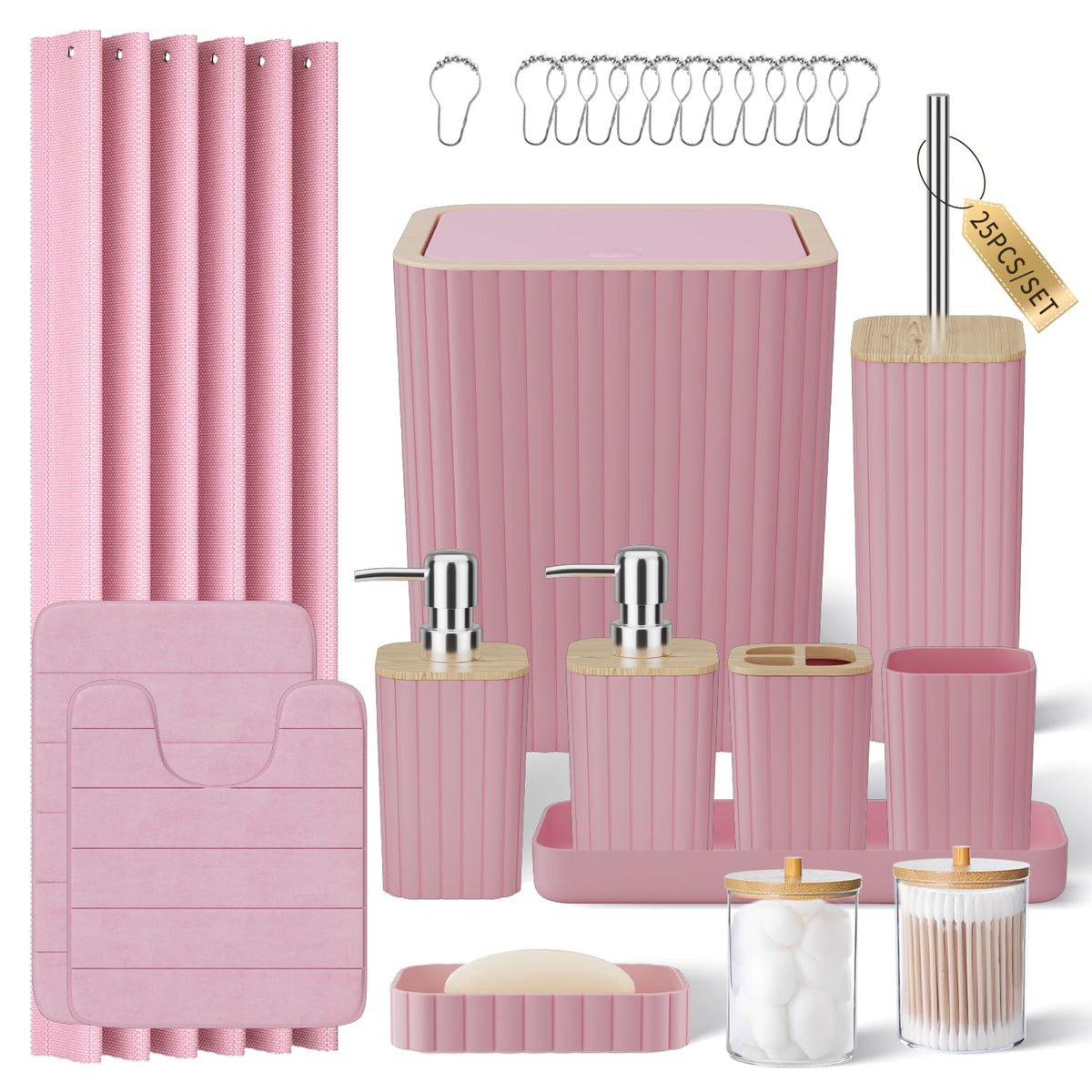 XLHOMO Bathroom Accessories Set - 10PC Gorgeous Black Bathroom Set