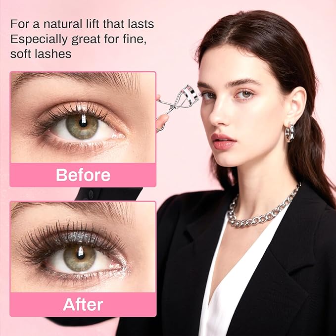 40pcs Eyelash Curler Refills - Transparent Silicone Eye Lash Curler Rubber Refill Pads Rizador De PestañAs Replacement Pads for Universal Eyelash Curler Eyelashes Accessories with Storage Box