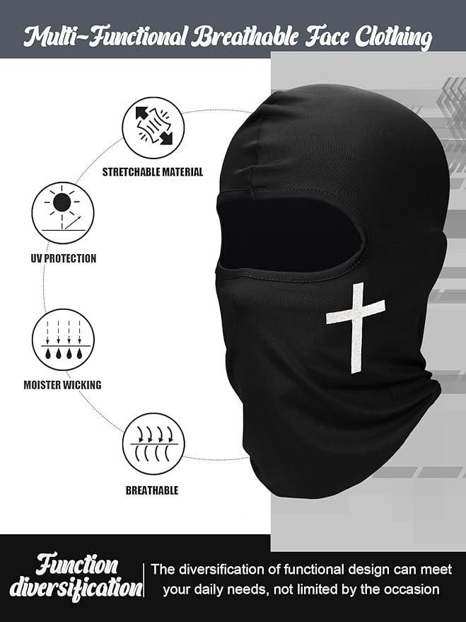 SATINIOR 9 Pack Ski Mask for Men Balaclava Full Face Shiesty Mask Breathable Summer Windproof Hood for Motorcycle Snowboard