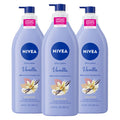NIVEA Oil In Lotion Body Lotion, Vanilla and Almond Oil, 3 x 16.9 FL OZ