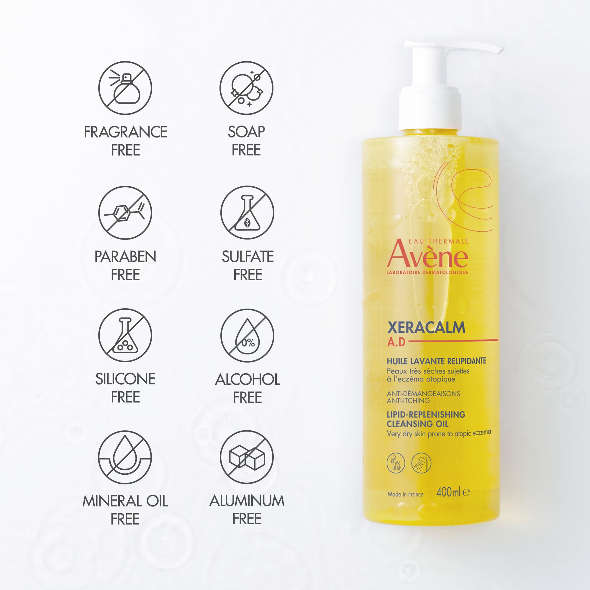 Avène XeraCalm A.D Lipid-Replenishing Cleansing Oil, 25.3 oz