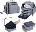 UOZL Nail Polish Organizer Case Hold 60 Bottles with 2 Detachable Bag,Grey