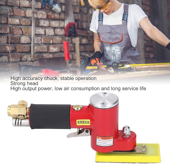 Jadeshay Mini Orbital Sander, High Power Air Sander with Air Filter Random Orbital Pneumatic Sander Polisher for Auto Body Work Furniture Wood Metal Surface