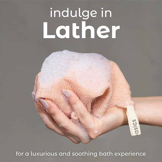 MainBasics Japanese Deep Exfoliating Shower Towel, 3 Pack, Earthy Love
