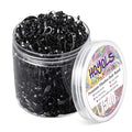 HOYOLS Black Elastic Hair Ties Rubber Bands Mini Polyband Soft Ponytail Holder for Teens Girls TPU Pack 1500