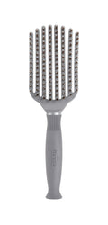 KareCo Premium Tangle Buster Brush – Travel Detangling Hair Brush with Non-Slip Rubber Handle & Soft Nylon Bristles, Wet & Dry Hair Detangler for All Types, Gray