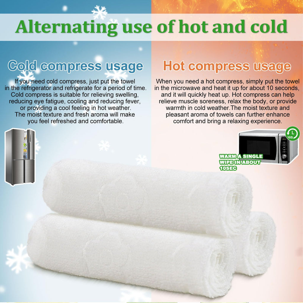twoworld 20 Moist Cotton Towel Bulk Moist Towelettes Individually Wrapped