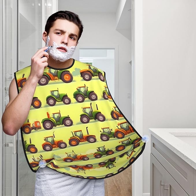 Purple Music Notes Print Beard Bib Shaving Apron, Beard Hair Trimming Cape – For Dad