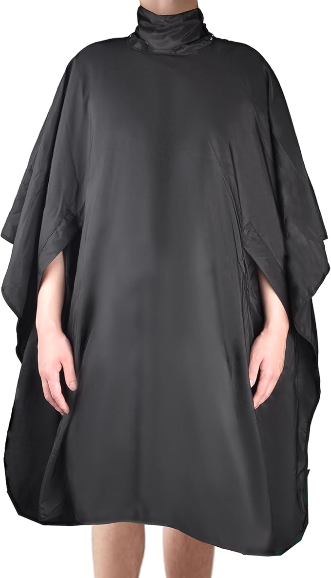 Salon Professional Barber Cape with Multi Position Snap Closure Hair Cutting Kits Thin Hairdressing Capes for Unisex 47” * 56”