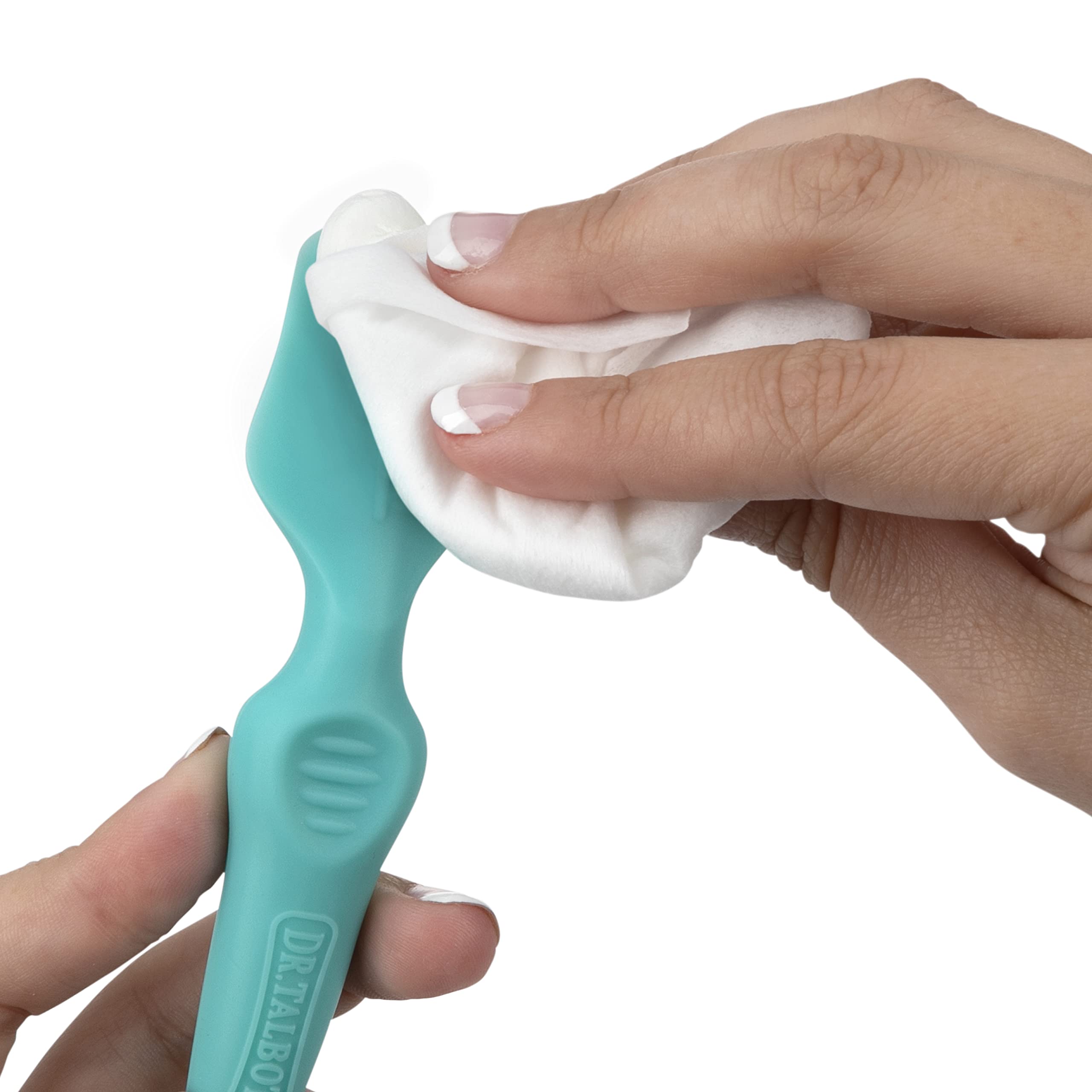 Dr. Talbot's Diaper Cream Brush for Babies - Diaper Rash Cream Applicator with Suction Base and Hygienic Case - Mini Size - Aqua Blue