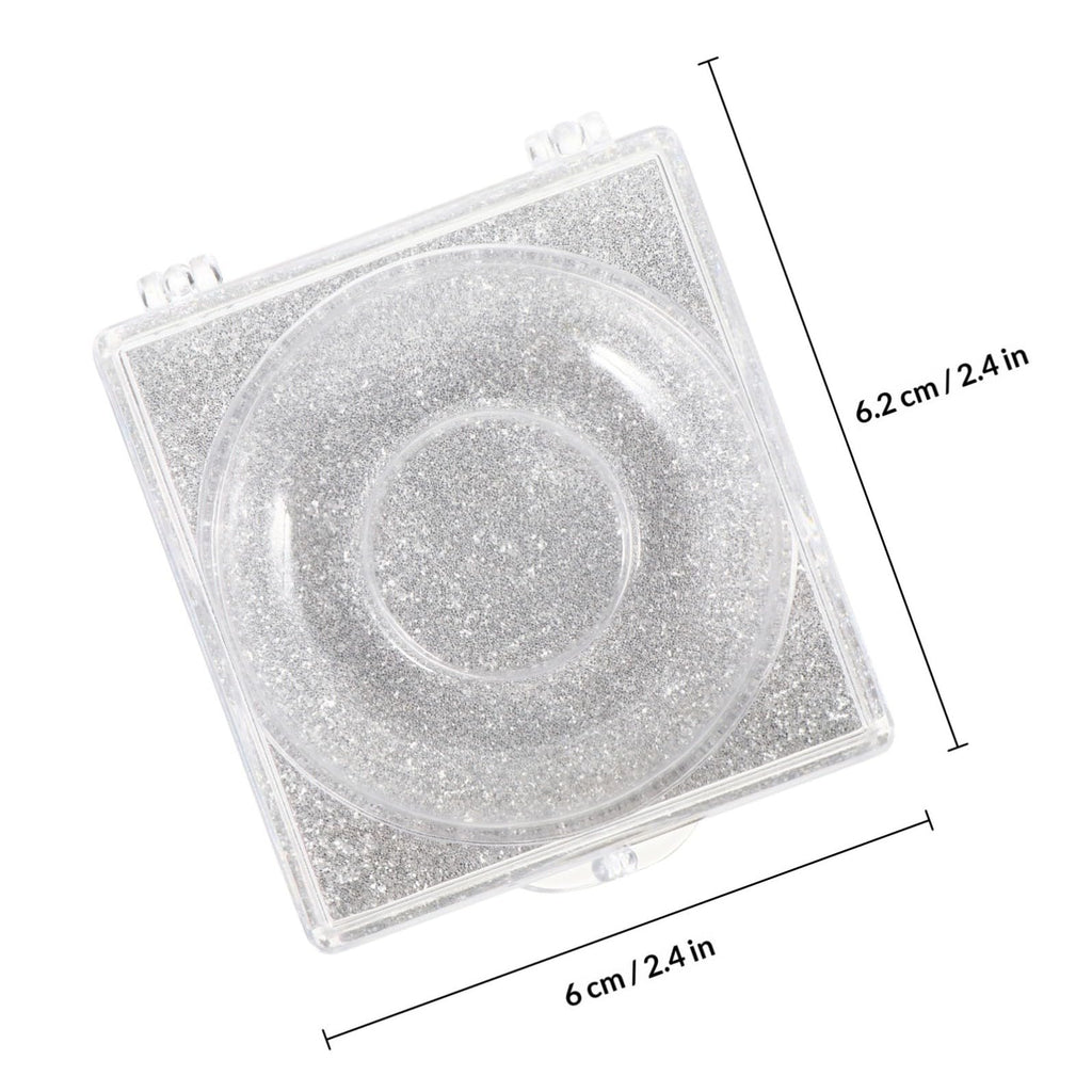 WOONEKY 6pcs Transparent False Eyelash Storage Box Compact Organizer for Packing and Travel Beauty Salons and Personal Use