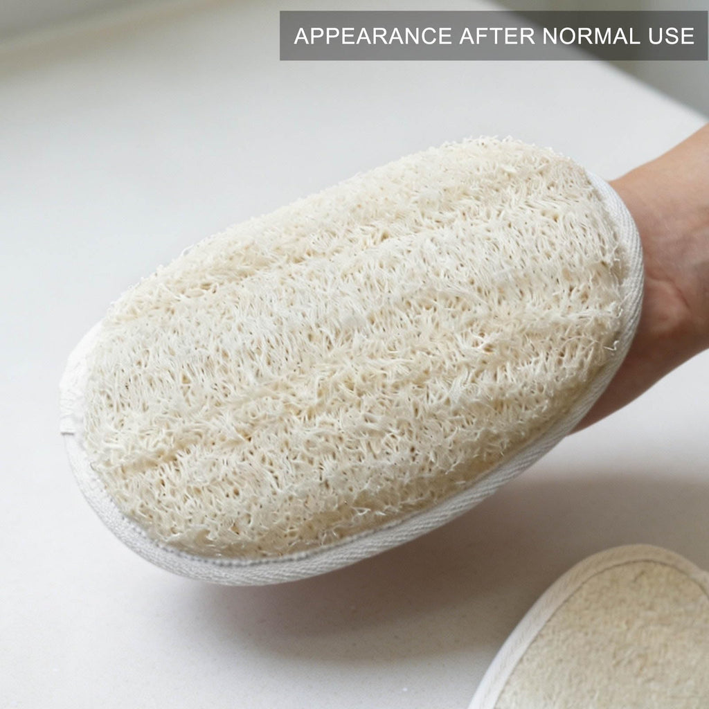 Natural Loofah Sponge, Exfoliating Loofah Back Scrubber for Shower, 2-Pack